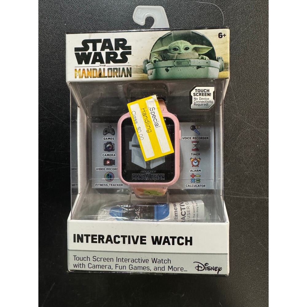 New Kids Disney Star Wars Mandalorian Pink Interactive Watch